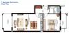 Felicia Residence Side, Turkey - 1 Bedroom Apartments Floor Plan